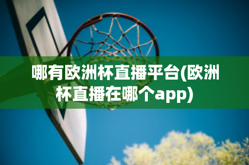 哪有欧洲杯直播平台(欧洲杯直播在哪个app)