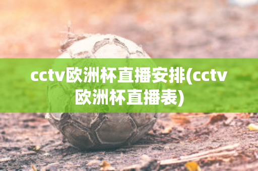 cctv欧洲杯直播安排(cctv欧洲杯直播表)