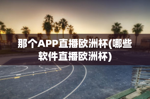 那个APP直播欧洲杯(哪些软件直播欧洲杯)