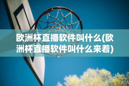 欧洲杯直播软件叫什么(欧洲杯直播软件叫什么来着)