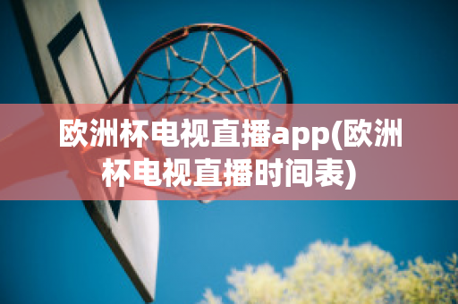 欧洲杯电视直播app(欧洲杯电视直播时间表)