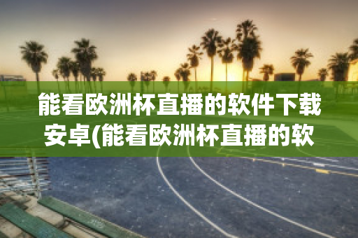 能看欧洲杯直播的软件下载安卓(能看欧洲杯直播的软件下载安卓手机)