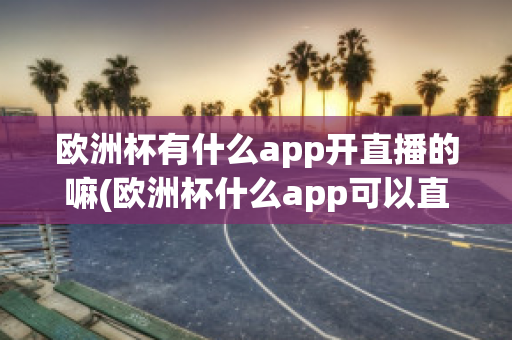 欧洲杯有什么app开直播的嘛(欧洲杯什么app可以直播)