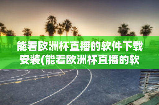 能看欧洲杯直播的软件下载安装(能看欧洲杯直播的软件下载安装免费)