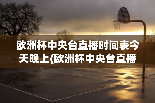 欧洲杯中央台直播时间表今天晚上(欧洲杯中央台直播时间表今天晚上几点开始)