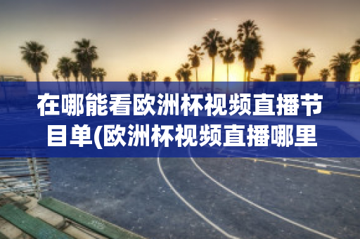 在哪能看欧洲杯视频直播节目单(欧洲杯视频直播哪里可以看)